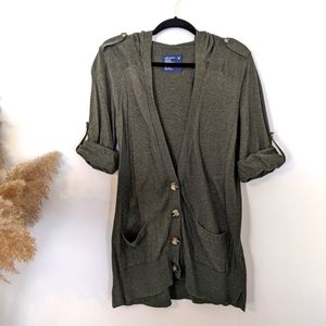 Olive green hooded sweater